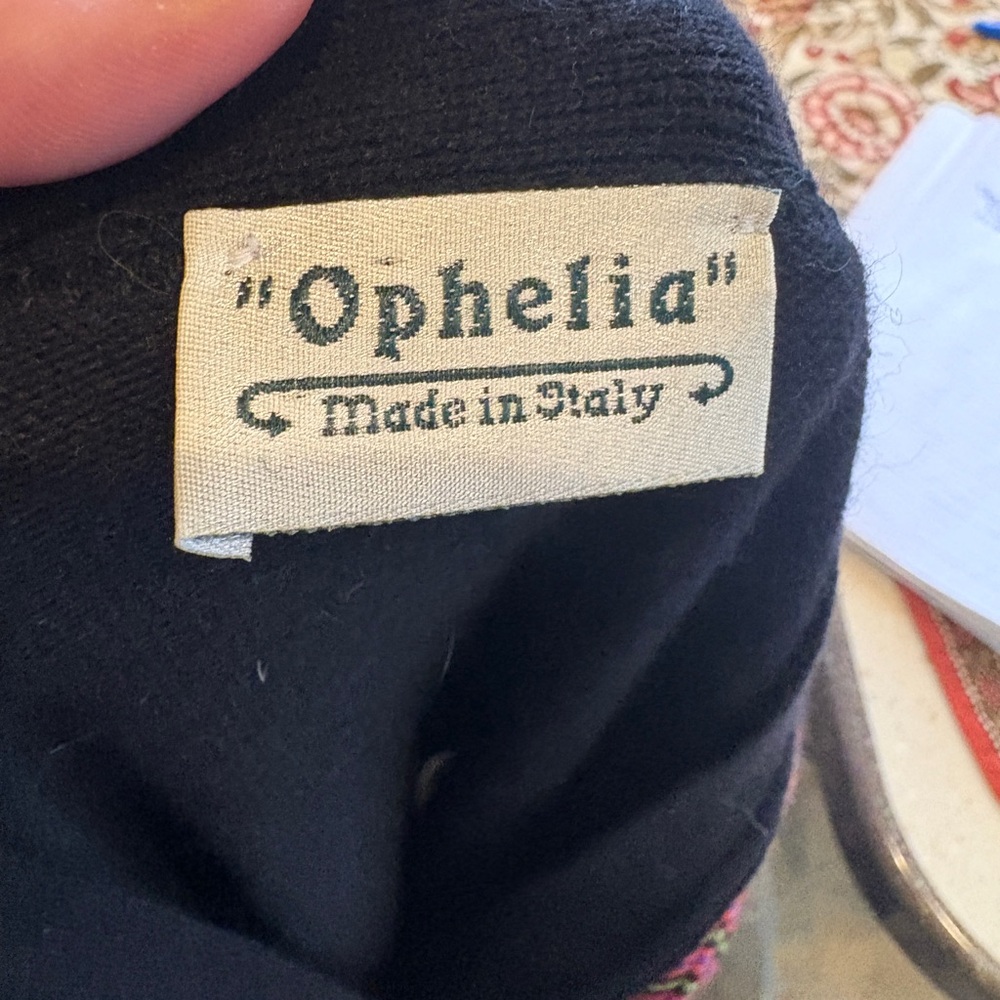 Vintage Ophelia Italian Chevron Knit Cardigan Merino Wool, Cashmere & Silk Sz Sm - Picture 7 of 8